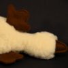 Schafwoll-Kuscheltier Ente Gans mit Rassel oder Quietsch